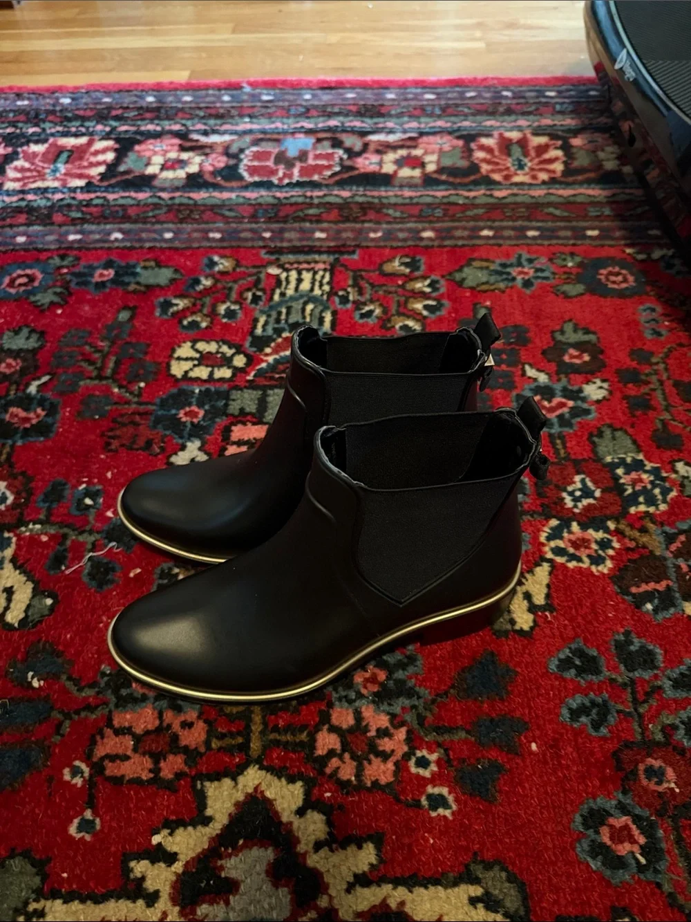 Kate spade Black Chelsea Ankle rain Boots - Women's size 10